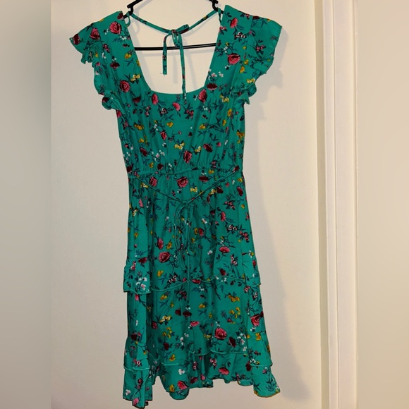 Lottie & Holly B.O.G Collective Green Floral Ruffle Dress - Picture 2 of 3